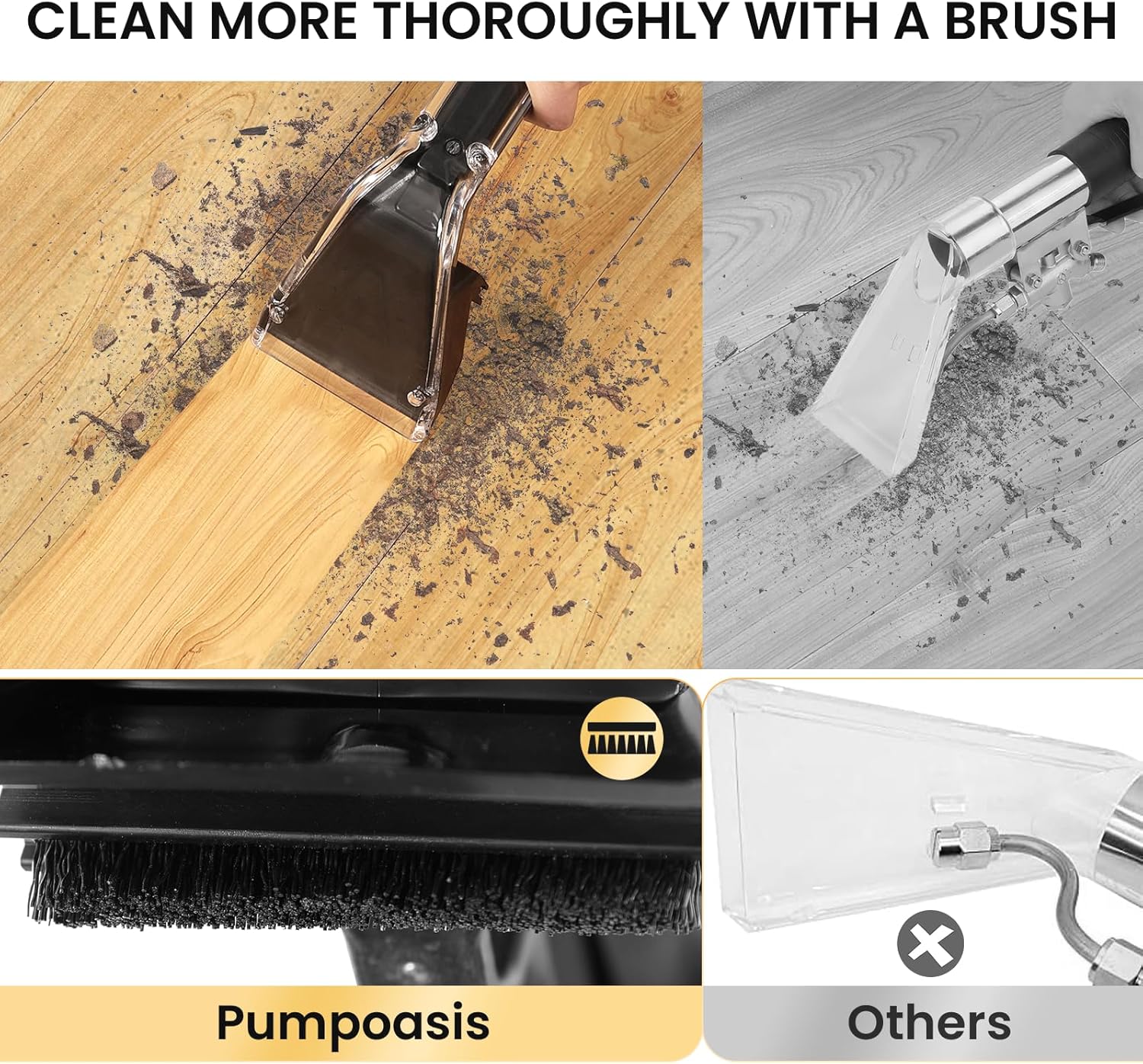 Skiennix Hard Bristle Brush Kit - Upgrade Your Shop Vac with 10FT Hose & 25FT Water Pipe | 2-Year Warranty