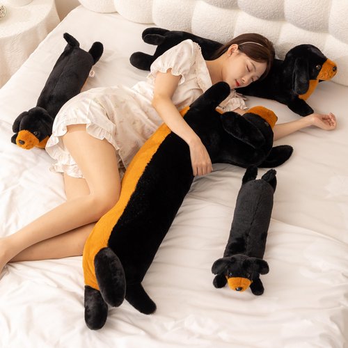 BABOLI Cuddly Dachshund Stuffed Animals Extremely Soft Plush Wiener Dog Pillow Super Cute Doxie Plushie Versatile Gifts for Birthday or Room Decor 20 Inches (S)