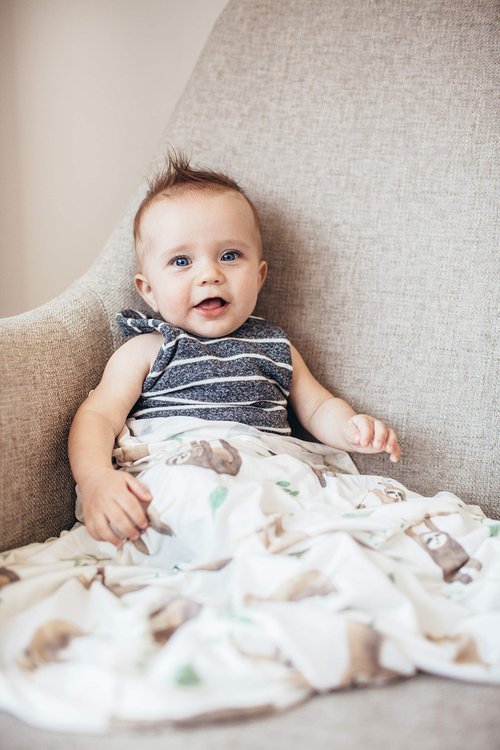 Copper Pearl Large Premium Knit Baby Swaddle Receiving Blanket Noah