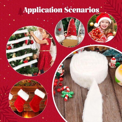 48 Inch White Faux Fur Christmas Tree Skirt Plush Christmas Tree Skirt Christmas Decorations Xmas Tree Decoration.