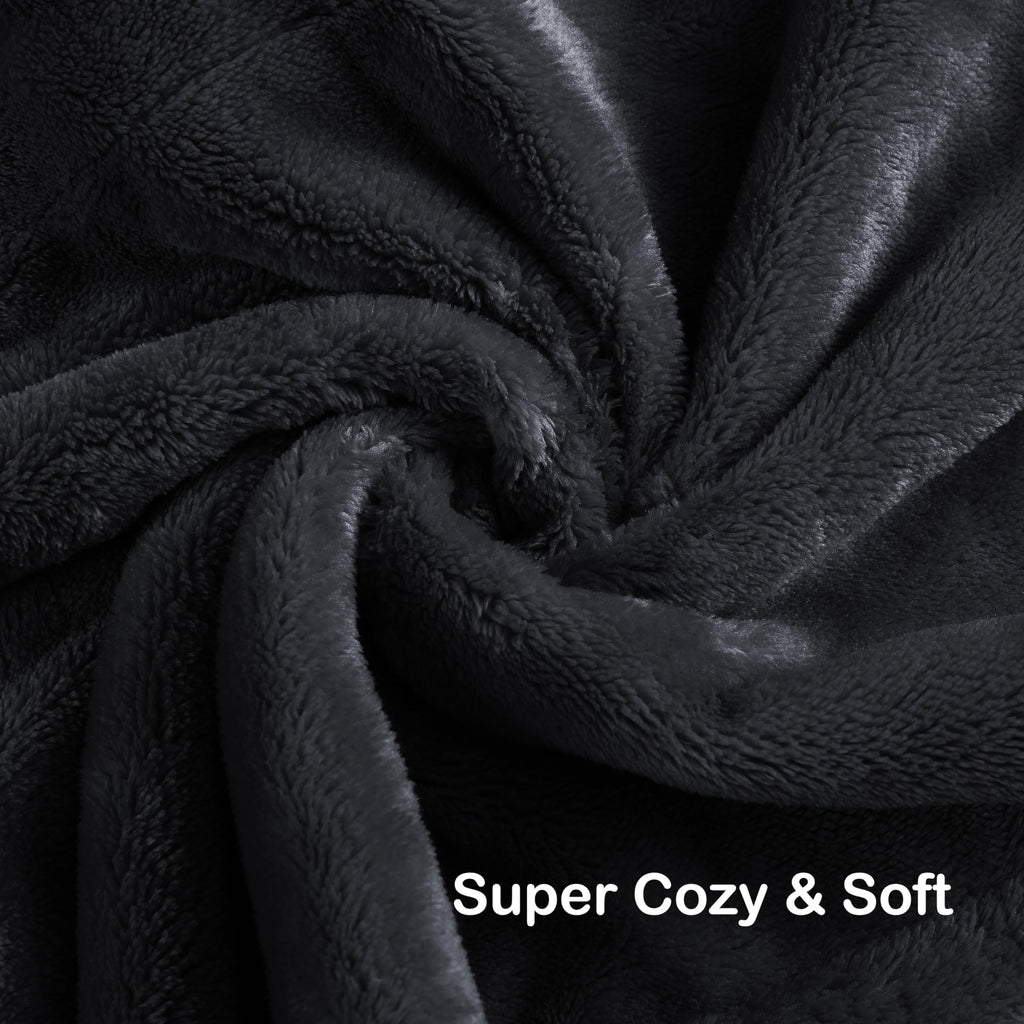 Eydna Electric Heated Blanket Full Size 72"x84",Fast Heating Throw, Soft Plush Microplush for Bed & Couch, 10 Hours Auto Off & 4 Heating Levels, Machine Washable, Gifts for Womens & Family-Black