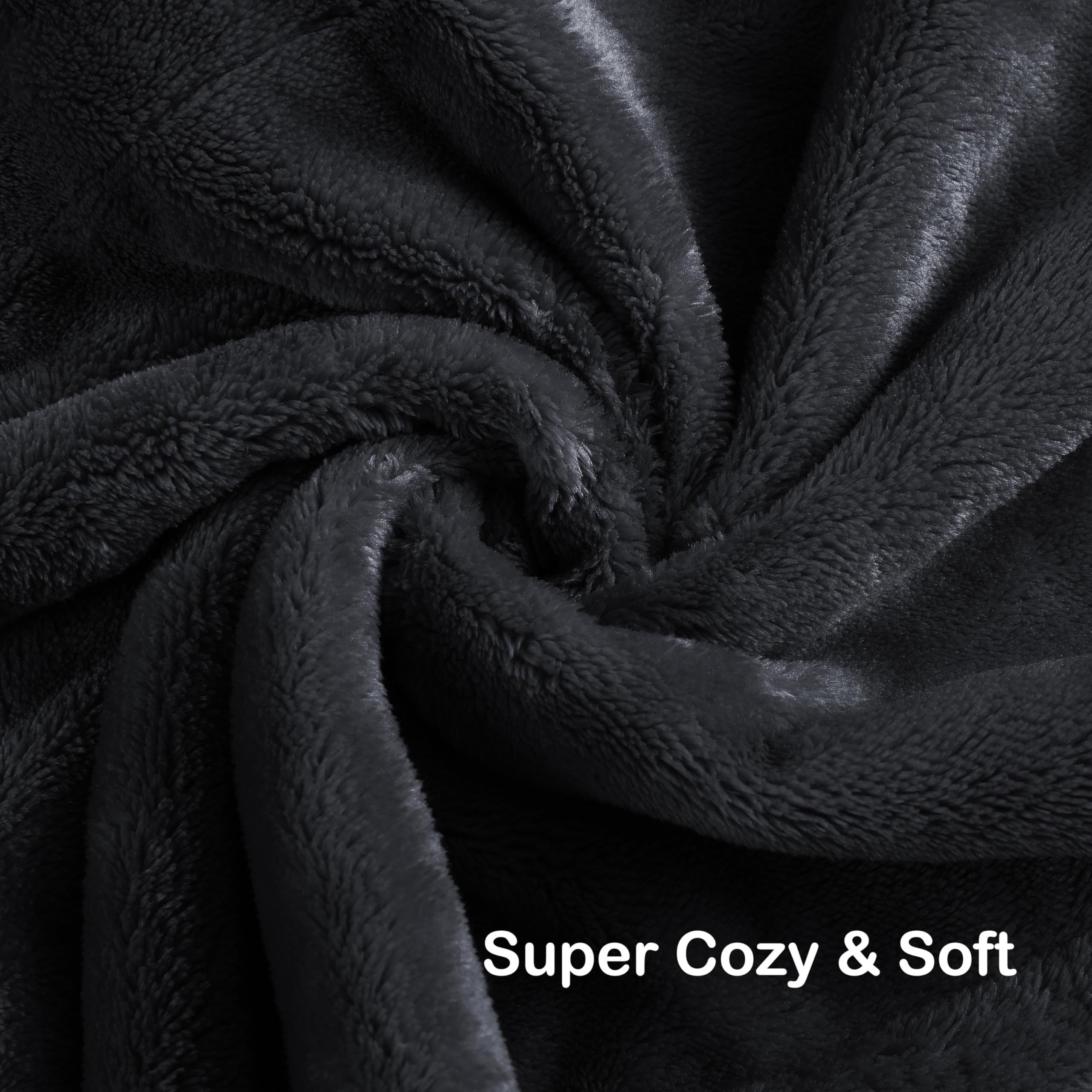 Eydna Electric Heated Blanket Full Size 72"x84",Fast Heating Throw, Soft Plush Microplush for Bed & Couch, 10 Hours Auto Off & 4 Heating Levels, Machine Washable, Gifts for Womens & Family-Black