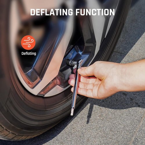 ETENWOLF Tire Pressure Gauge Set - Accurate 10-50PSI & 20-120PSI with 16 Tire Caps | Durable Stainless Steel