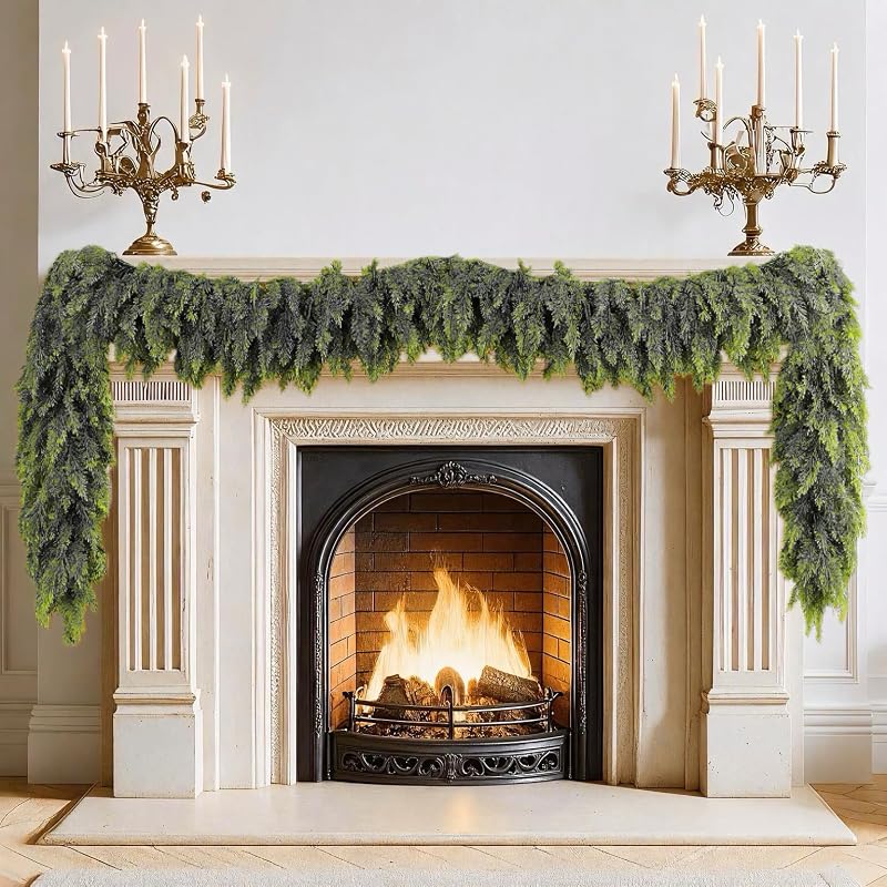 Artificial Cedar Christmas Garland Décor Gradient 9FT (1PC) - Quozzyllix