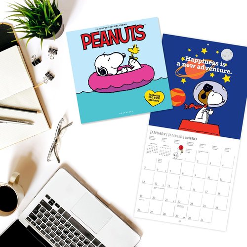 Graphique 2025 Peanuts Wall Calendar - 12” x 12” | Thick Paper | Large Monthly Grid & Holidays