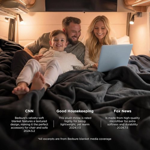 Bedsure GentleSoft Fleece Blanket - King Size Black Plush Microfiber, Soft & Cozy, 108x90 Inches