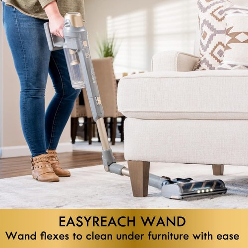 Kenmore DS4095 Cordless Stick Vacuum - Lightweight 2-Speed Power Control, LED Headlight, Handheld Conversion for Hardwood & Carpet Cleaning - Gold