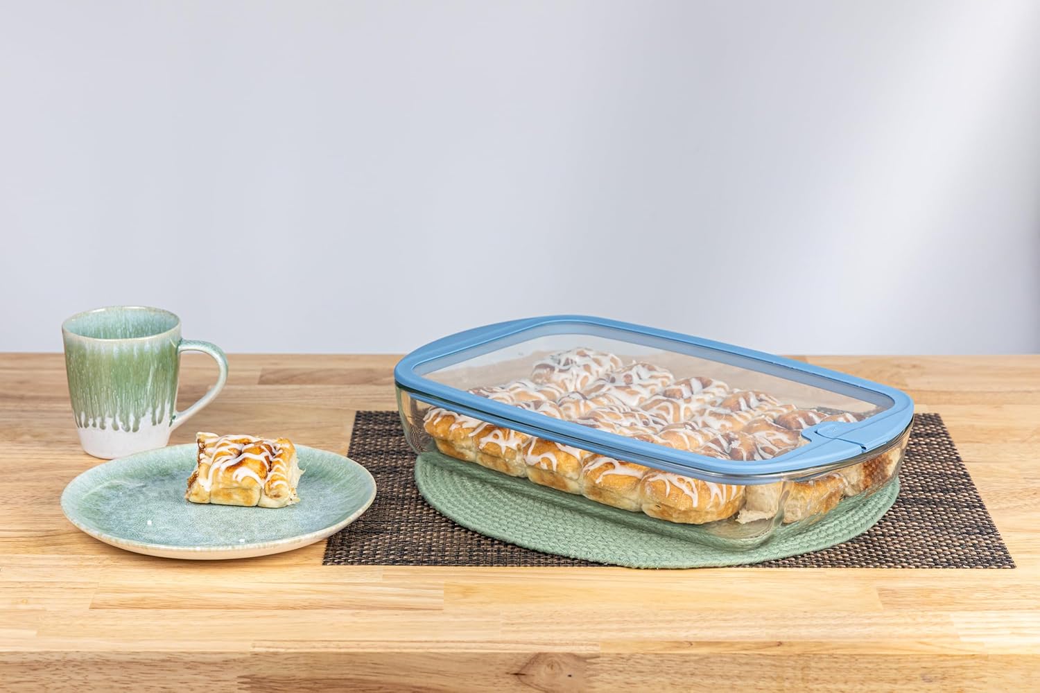 Sio 9x13 Glass Baking Dish - Airtight Casserole Dish with Glass Lid for Oven & Food Storage