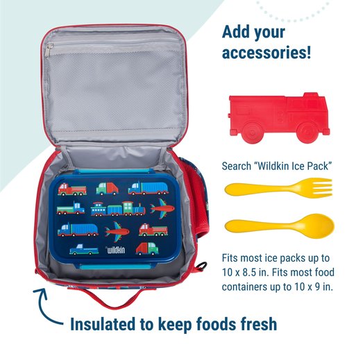 Wildkin ECO rPET Insulated Kids Lunch Box – Durable, Reusable, Portable for School & Travel - Transportation