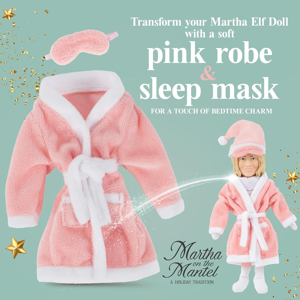 Martha Stewart Plush Robe & Sleep Mask Expansion Pack | Perfect Secret Santa Gift for Collectors