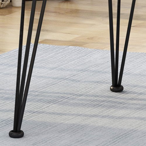 Christopher Knight Home Audrey Indoor Industrial Acacia Wood Dining Table, Teak Finish, Rustic Metal