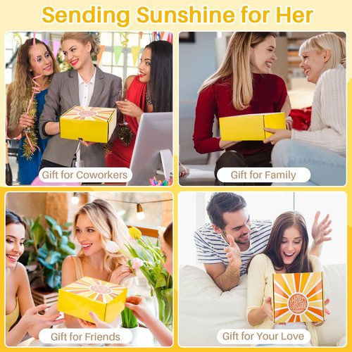 Gift Baskets for Women, Unique Birthday Gifts for Women,Get Well Soon Gift Basket,Valentines Day Gifts, Care Package Sending Sunshine Box Thinking of You for Mom Wife Sister Best Friends Teen Girls