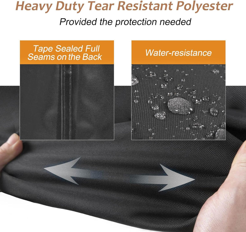 NettyPro Patio Table Cover - Waterproof 54 x 54 Inch Square Outdoor Furniture Protector | Black