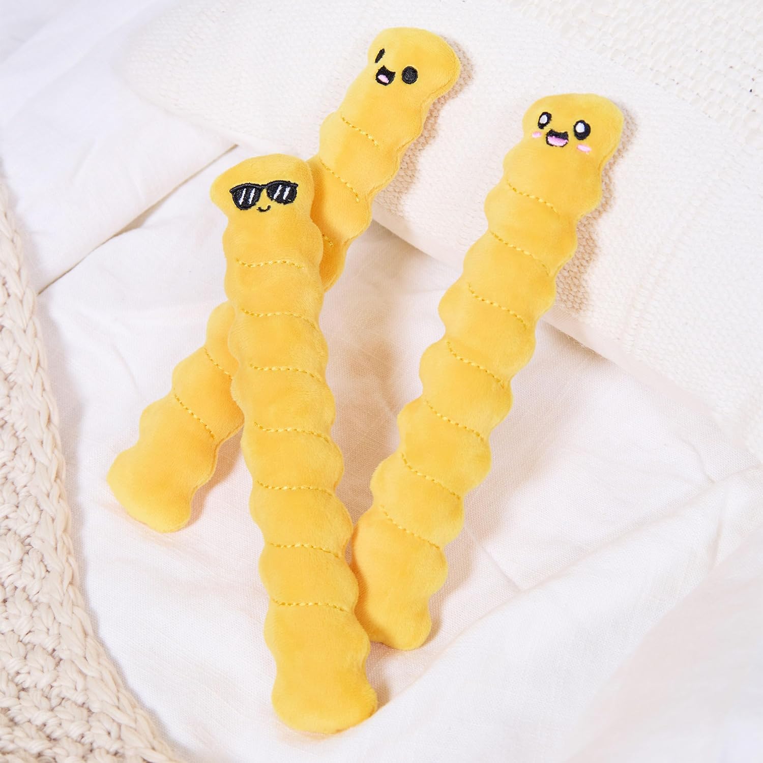 WHAT DO YOU MEME? Plush Emotional Support Crinkle Fries - Soft & Cuddly Comfort Toy