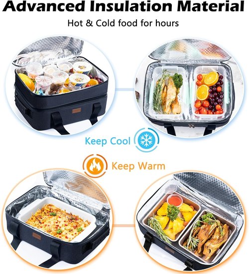 BAGSPRITE Expandable Insulated Casserole Carrier - Thermal Tote for Hot or Cold Food | Fits 9" x 13" Dish