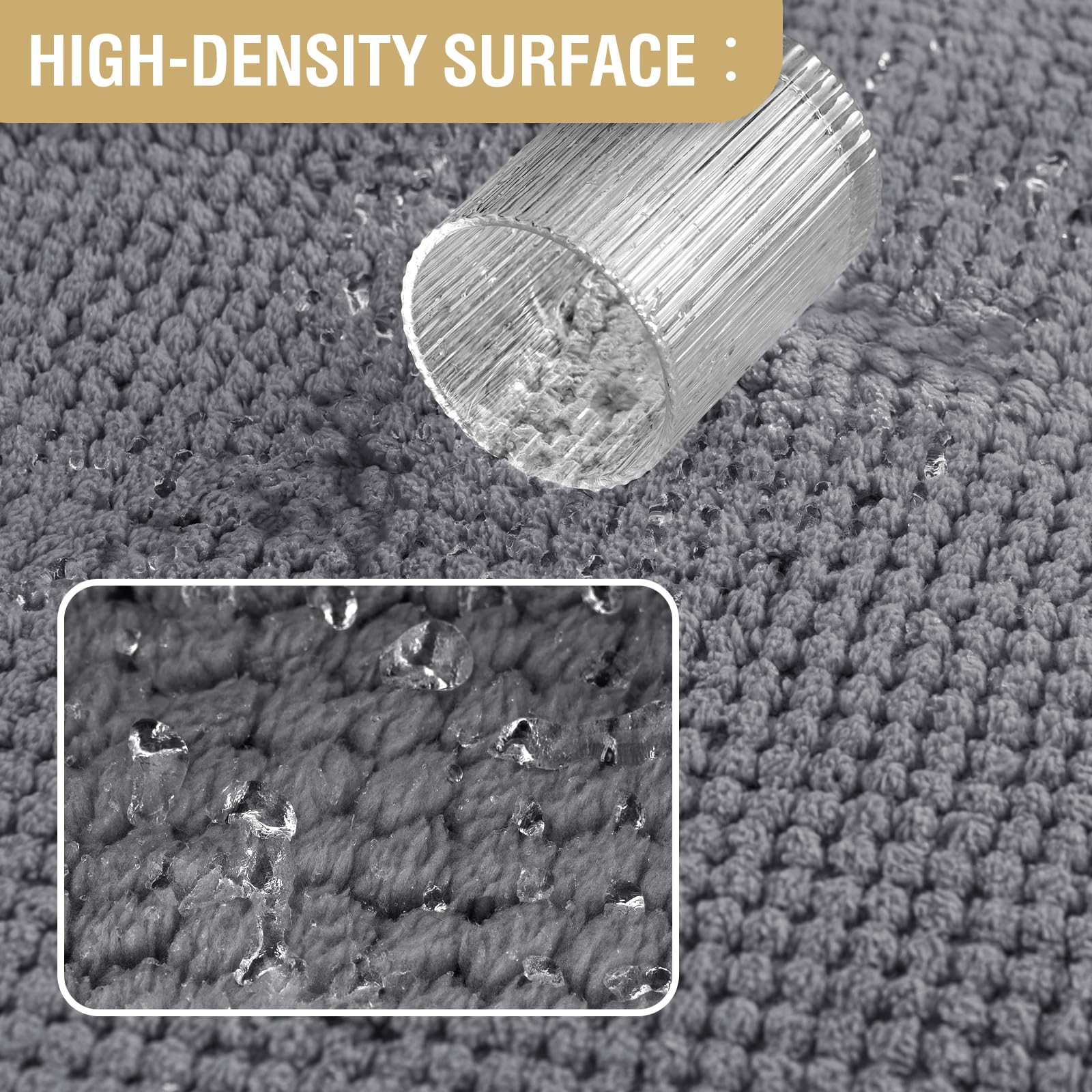 H.VERSAILTEX Waterproof Couch Cover Plush Sofa Cover with Strap Soft Anti Slip Sofa Slipcovers for 2 Cushion Couch Chaise Couch Protector Cover for Dogs Cats Kids,36x60'',Gray