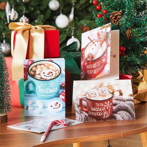 JOYIN 72 PCS Christmas Holiday Greeting Cards with Envelopes for Winter Xmas Season Merry Christmas Cards, Winter Animal Collection, Wintertime Gifts
