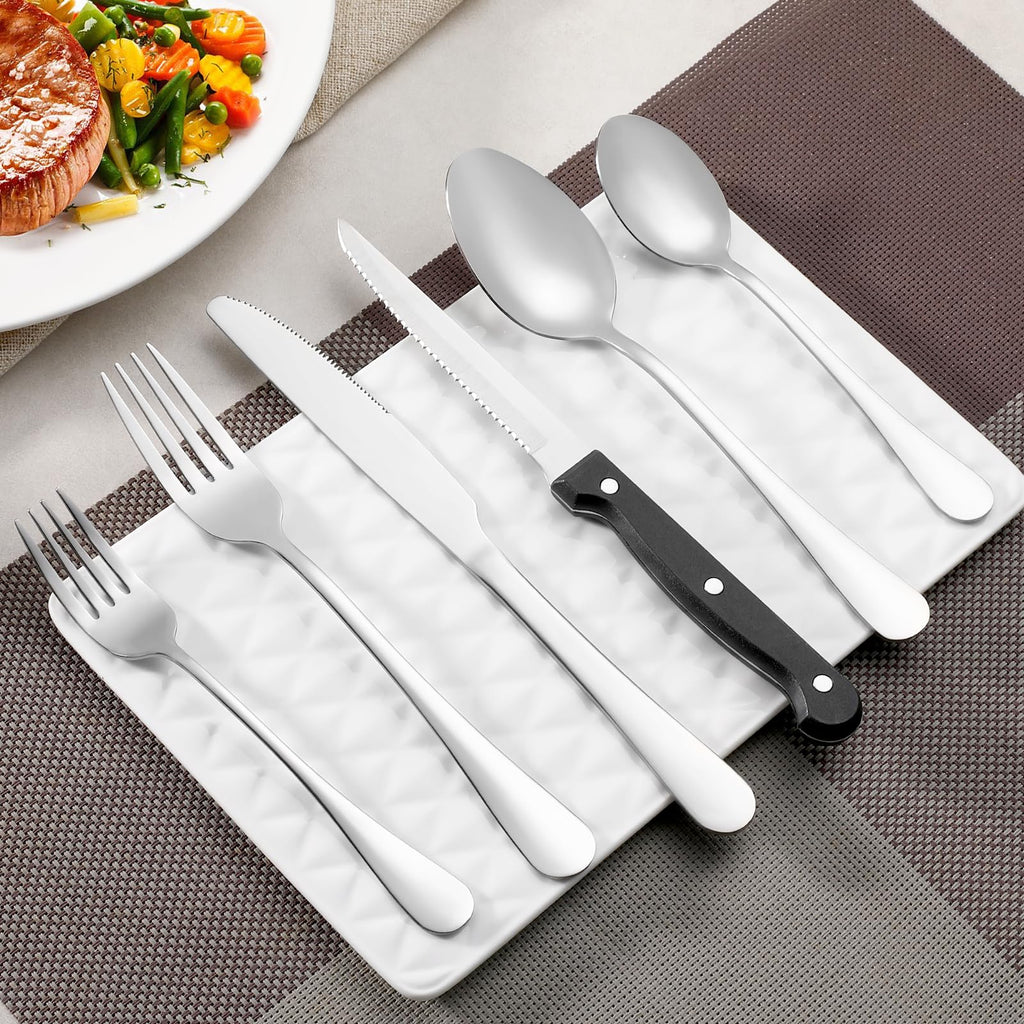 8 Pcs Large Tablespoons Set, Food-Grade Stainless Steel Soup Spoons, Metal Cutlery Spoon, Dinner Spoon, Spoons Silverware for Home, Kitchen or Restaurant, Mirror Polished, Dishwasher Safe 8 Inch