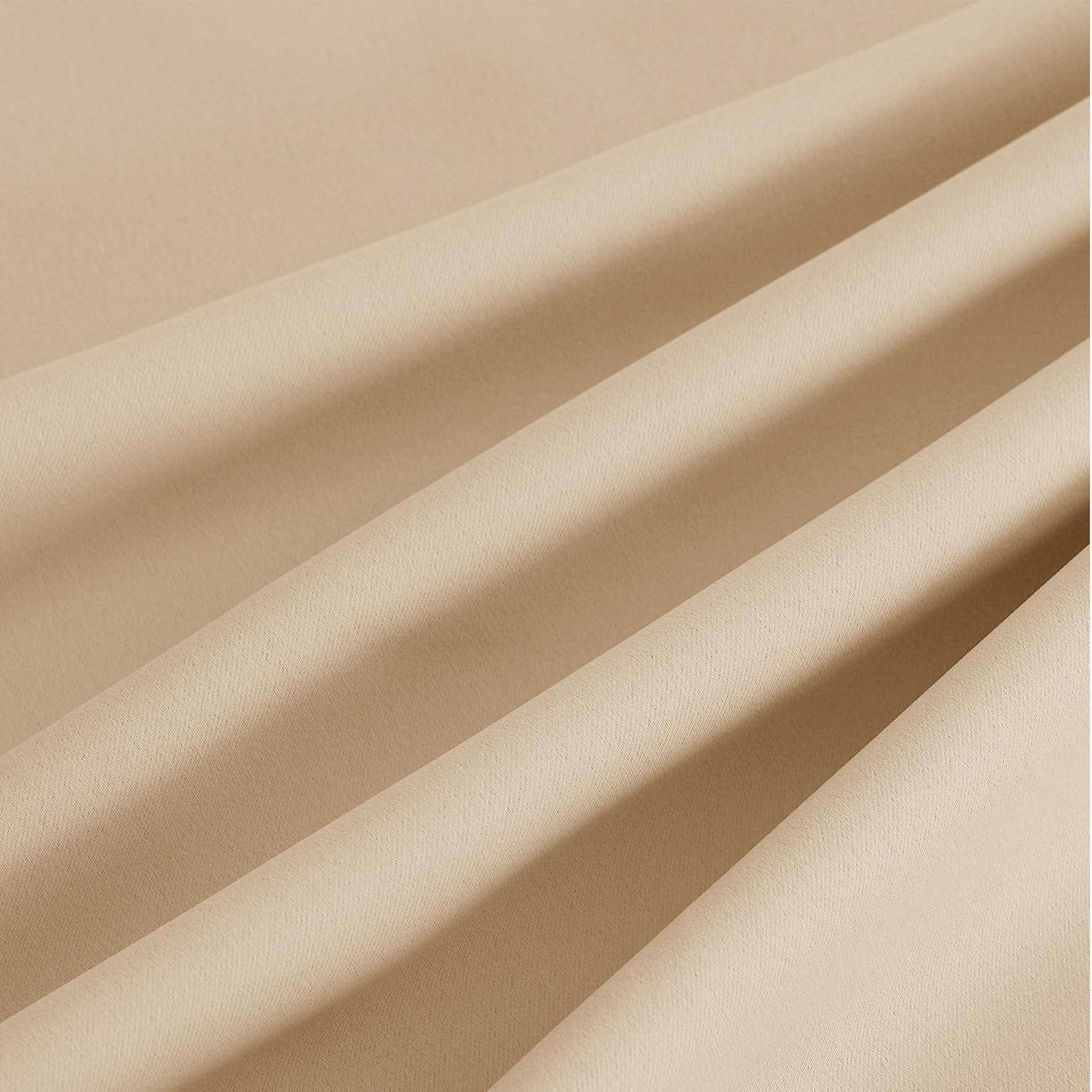 NICETOWN Room Darkening Curtains - 2 Panels in Biscotti Beige, 52" x 84" for Enhanced Privacy