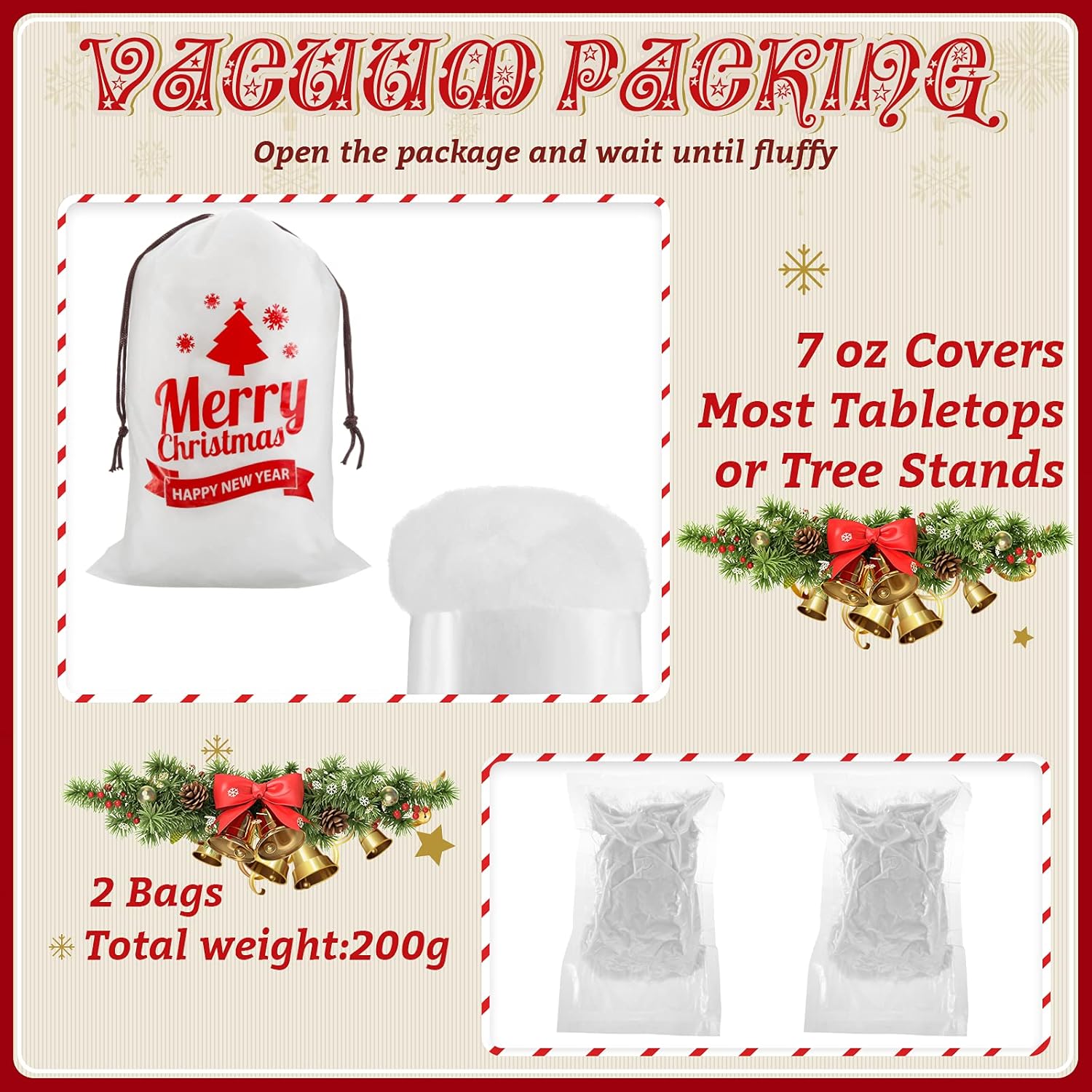 Shappy Christmas Fake Snow Decor - Fluffy Artificial Snow Blanket for Indoor Winter Decorations