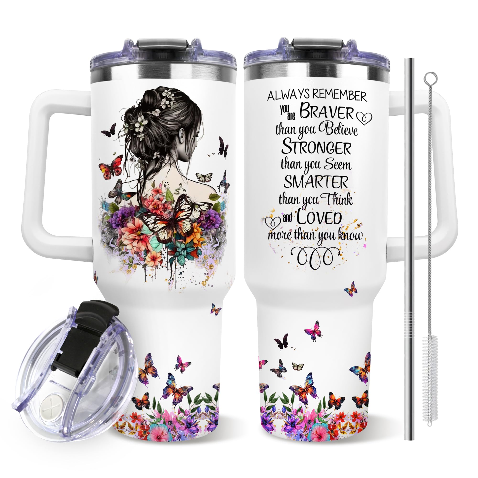 Toroly Daughter Gifts from Mom Dad - Valentines Day Gifts for Daughter - Daughters Birthday Gift - Best Daughters Ever Gift - Inspirational Present for Daughter's Adult - 40 Oz Tumbler