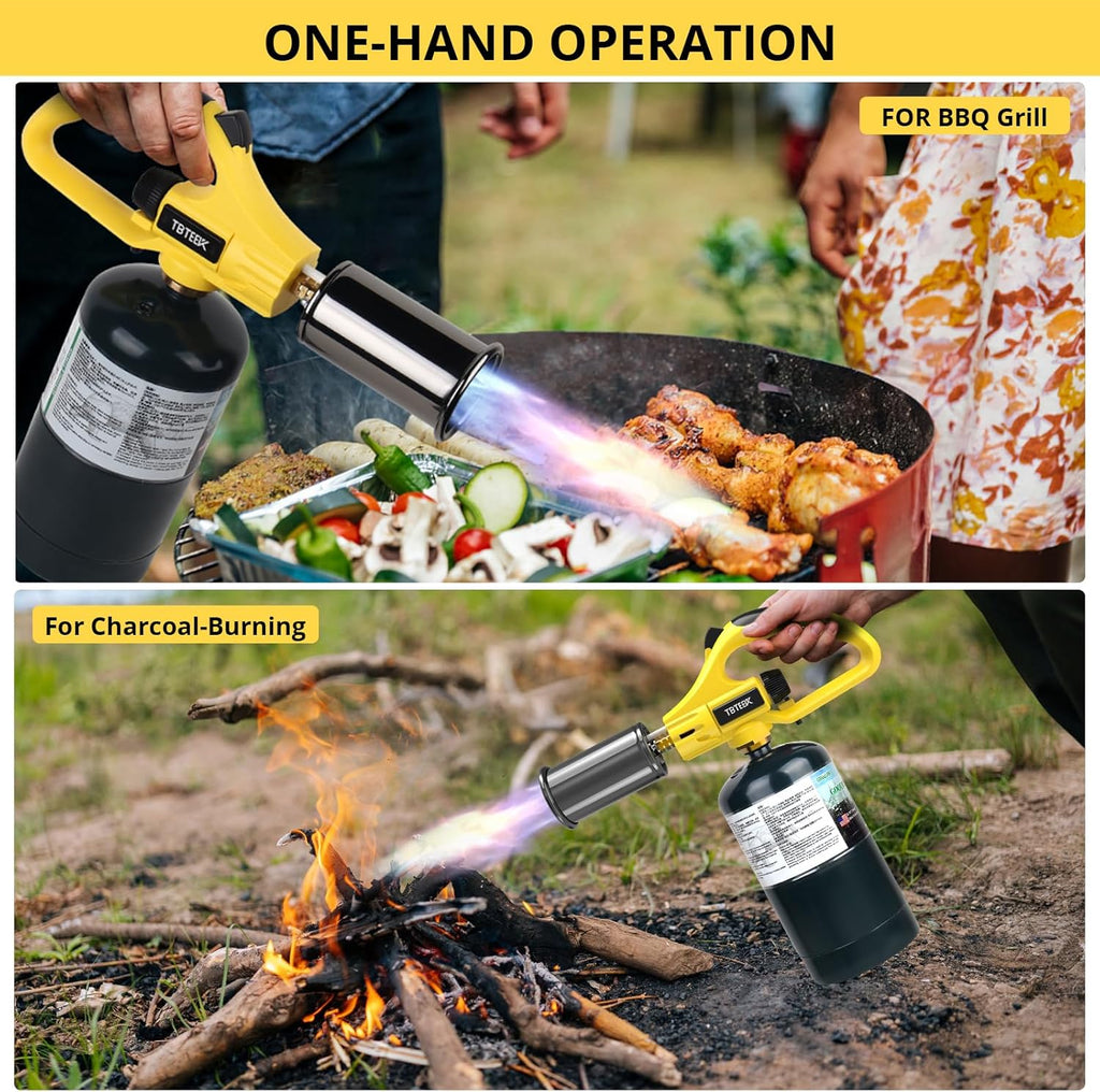 TBTEEK Cooking Torch Lighter - Adjustable Flame & Safety Lock for BBQ, Searing, and Desserts