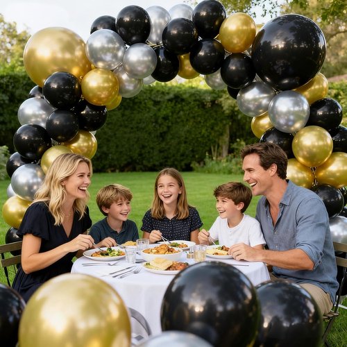 Black Balloons 18 Inch - Large Latex Helium Balloons for Halloween & Birthday Party Decor | 12 Pack