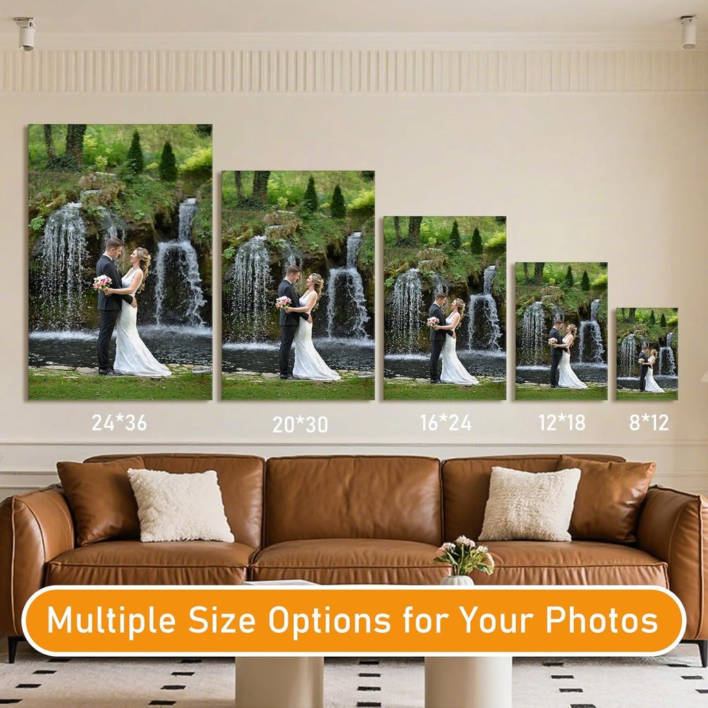 XzartDIY Custom Canvas Prints - Personalized Photo Art for Family & Pets | 8x12'' Wall Decor