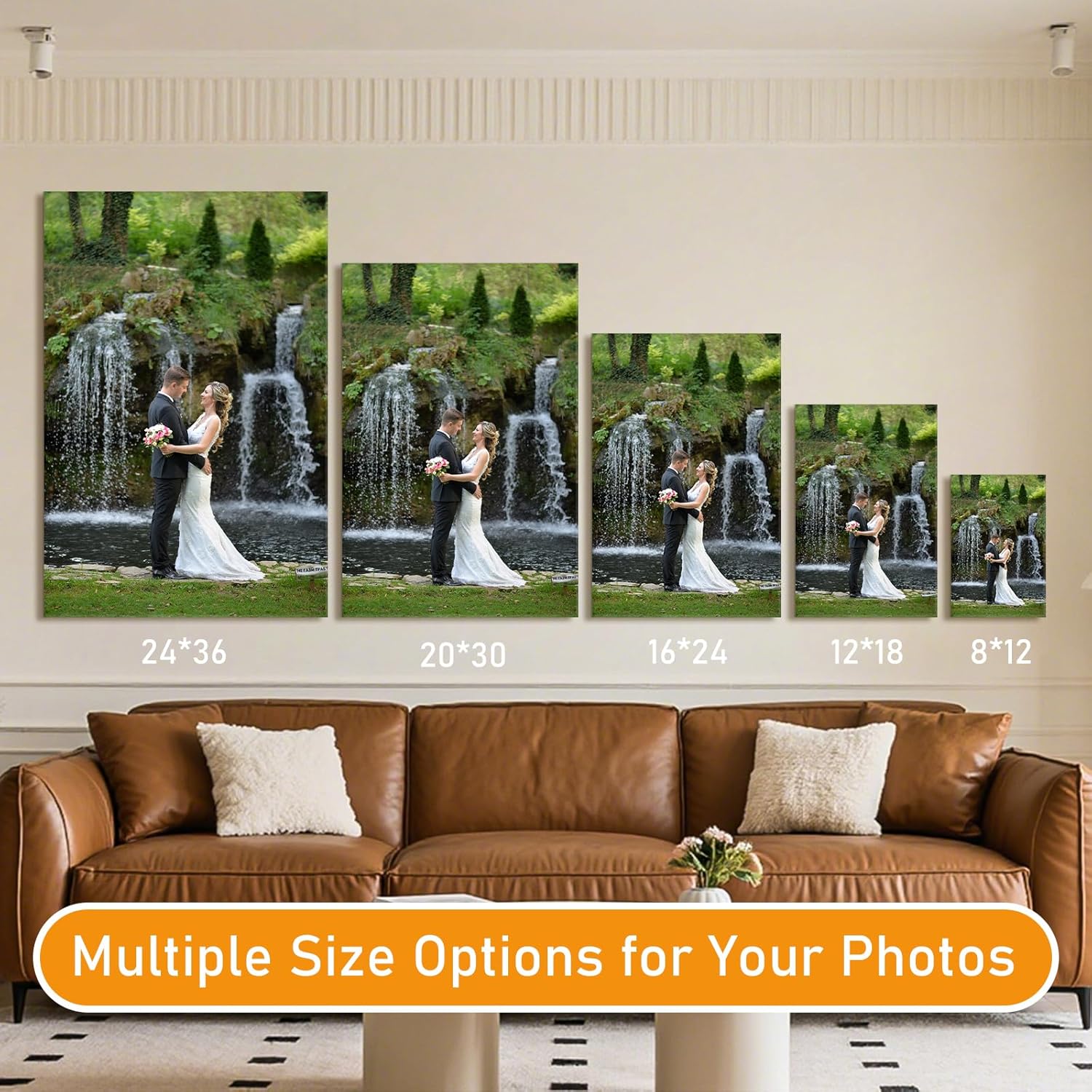 XzartDIY Custom Canvas Prints - Personalized Photo Art for Family & Pets | 8x12'' Wall Decor