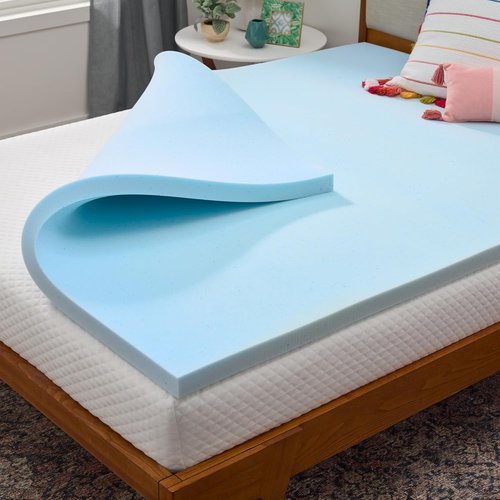 Linenspa Memory Foam Mattress Topper - 2 Inch Gel-Infused Cooling Comfort | California King Size