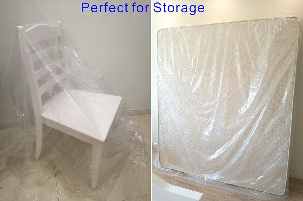 ComfortHome Mattress Bag - Durable Moving & Storage Solution | Twin & Full Size, 2 Pack Clear