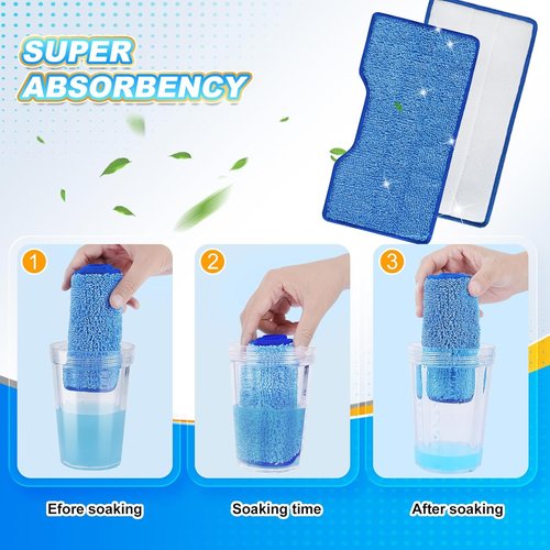 KEEPOW Reusable Mop Pads - Compatible with Shark VACMOP VM252, VM200, VM401 | 4+2+1 Pack for Efficient Cleaning