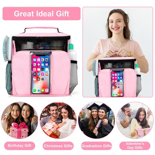 College Dorm room Essentials for Girls, Quick Dry Mesh Shower Caddy, Travel Cruise Ship Essentials,Travel Toiletry Bag for Women, Large Makeup Organizer for Full-Sized Toiletries Gifts for Women