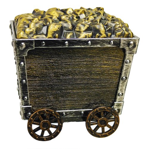 Kids Mining Cart Treasure Chest Toys Vintege Mine Car Compartment Box for Pretend Play Preschool Kids Ages 3+ Years