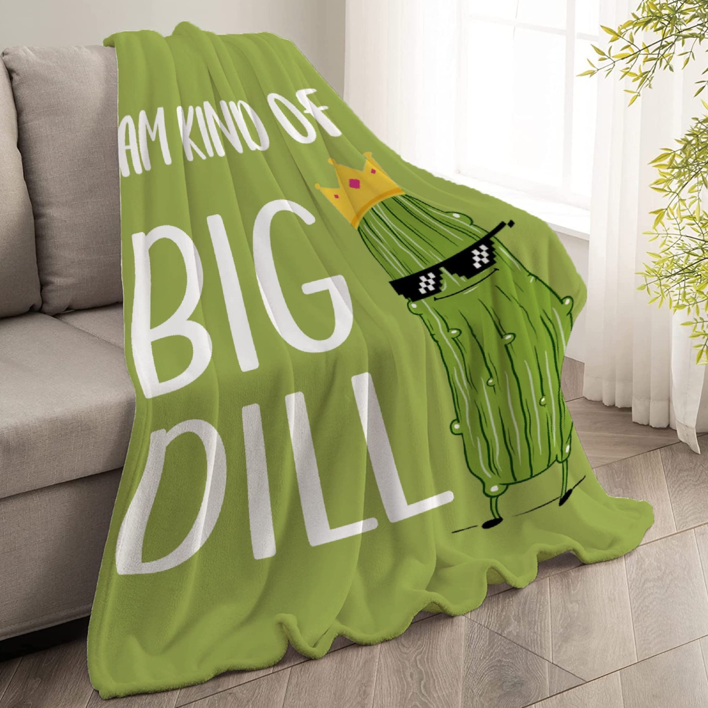 Ottoy Pickles Blanket for Couch Lightweight Plush Fuzzy Cozy Soft Blankets Quilt Decorative Throw Sofa Travel Birthday Gift 50"x40" for Kids