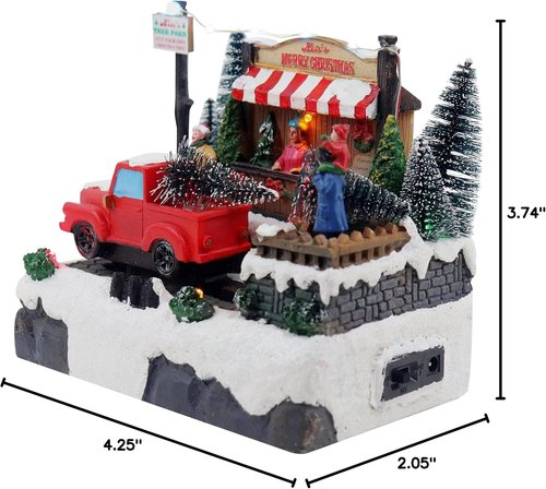Lemax - Christmas Tree Delivery Transport | Perfect for Winter Village Displays