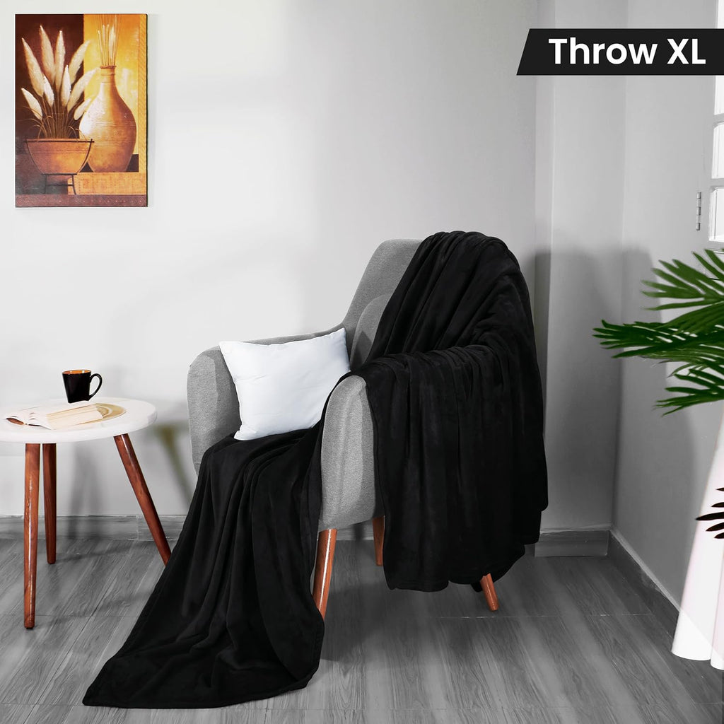 Utopia Bedding Fleece Blanket - XL Ultra Soft & Warm Black Throw (50x70 Inches) | Cozy All-Season Home Decor Gift