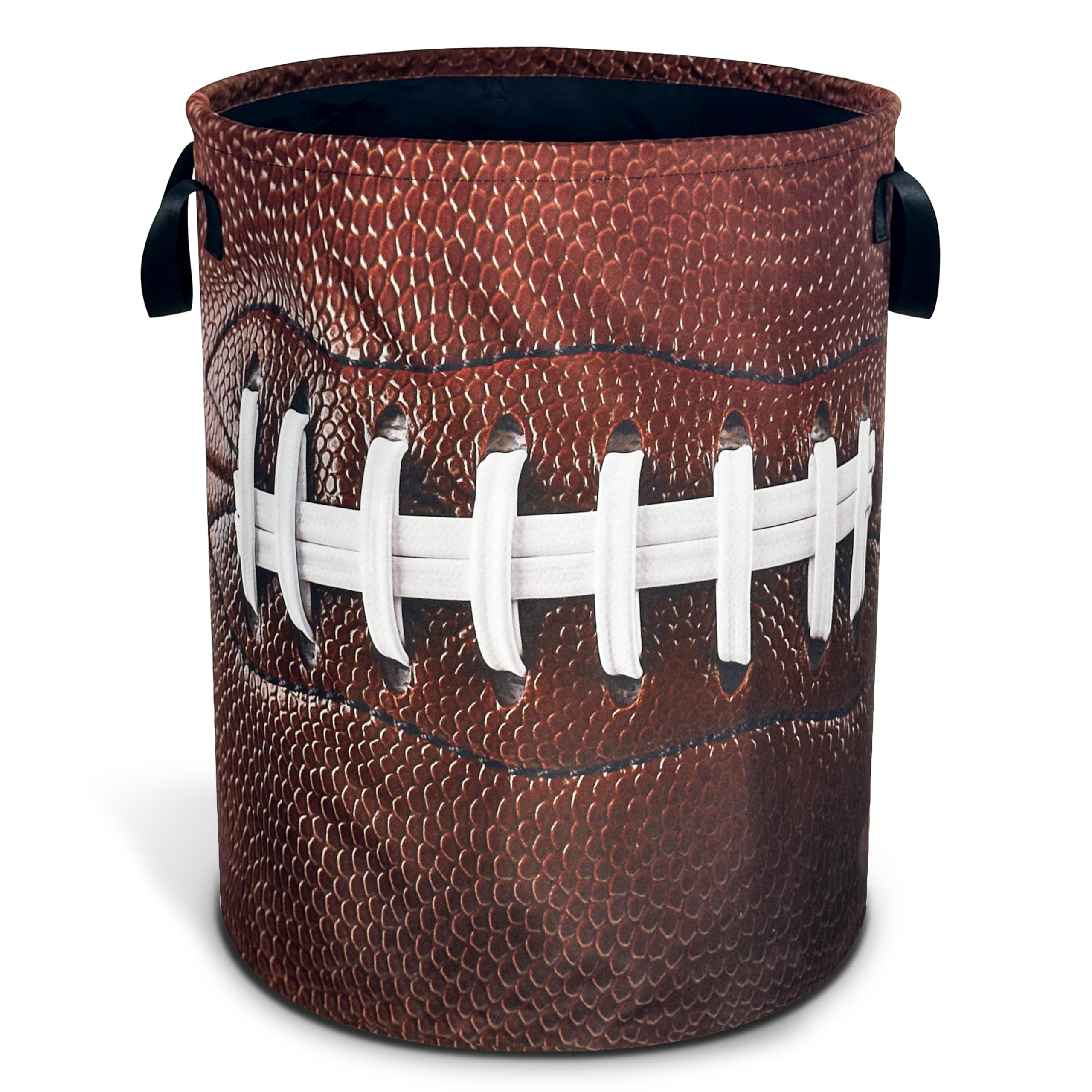 Football Laundry Basket American Ball Foldable Oxford Cloth Funny Tote Bag Laundry Hamper Clothes Storage Bucket Organizer For Bathroom/Laundry Storage/Bedroom 18.9x16.5 Inch
