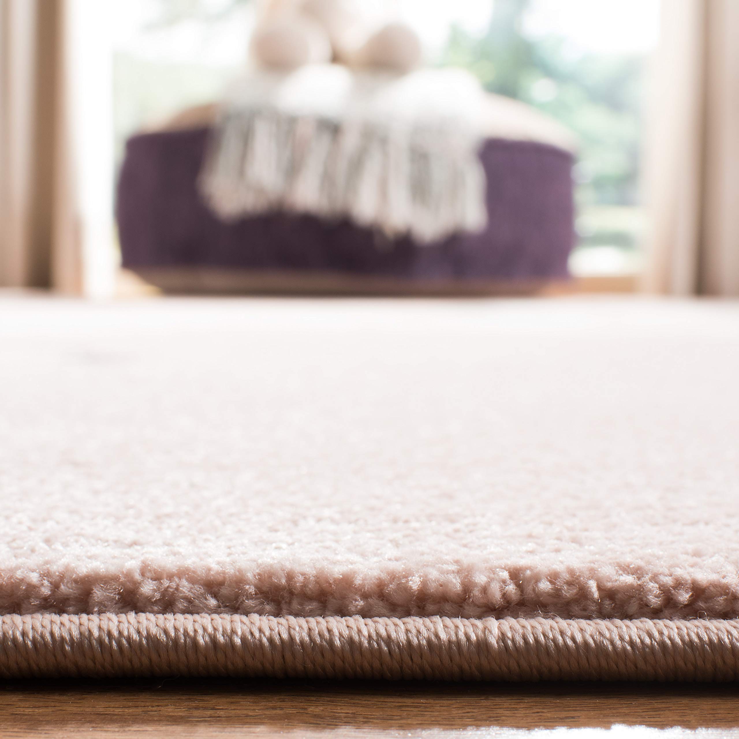 SAFAVIEH Carousel Kids Collection Accent Rug - 4' x 6', Pink & Ivory, Non-Shedding & Easy Care, Ideal for High Traffic Areas for Boys & Girls in Playroom, Nursery, Bedroom (CRK163P)