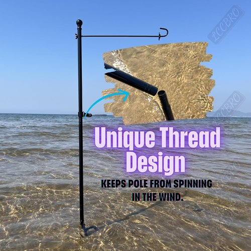 LCCBRO Garden Flag Holder Stand - Heavy Duty 12 x 18 Small Flag Holder for Yard and Garden
