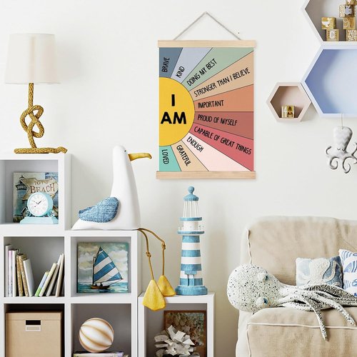 FDHSPAAM Wall Art - Positive Affirmations for Mental Health | Motivational Decor for Therapy Offices, 12x16 Inch