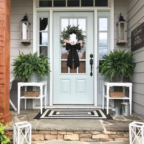 Black Wreath Sash Set by [Brand Name] - Elegant Linen Ribbon Bow for Front Door & Porch Decor