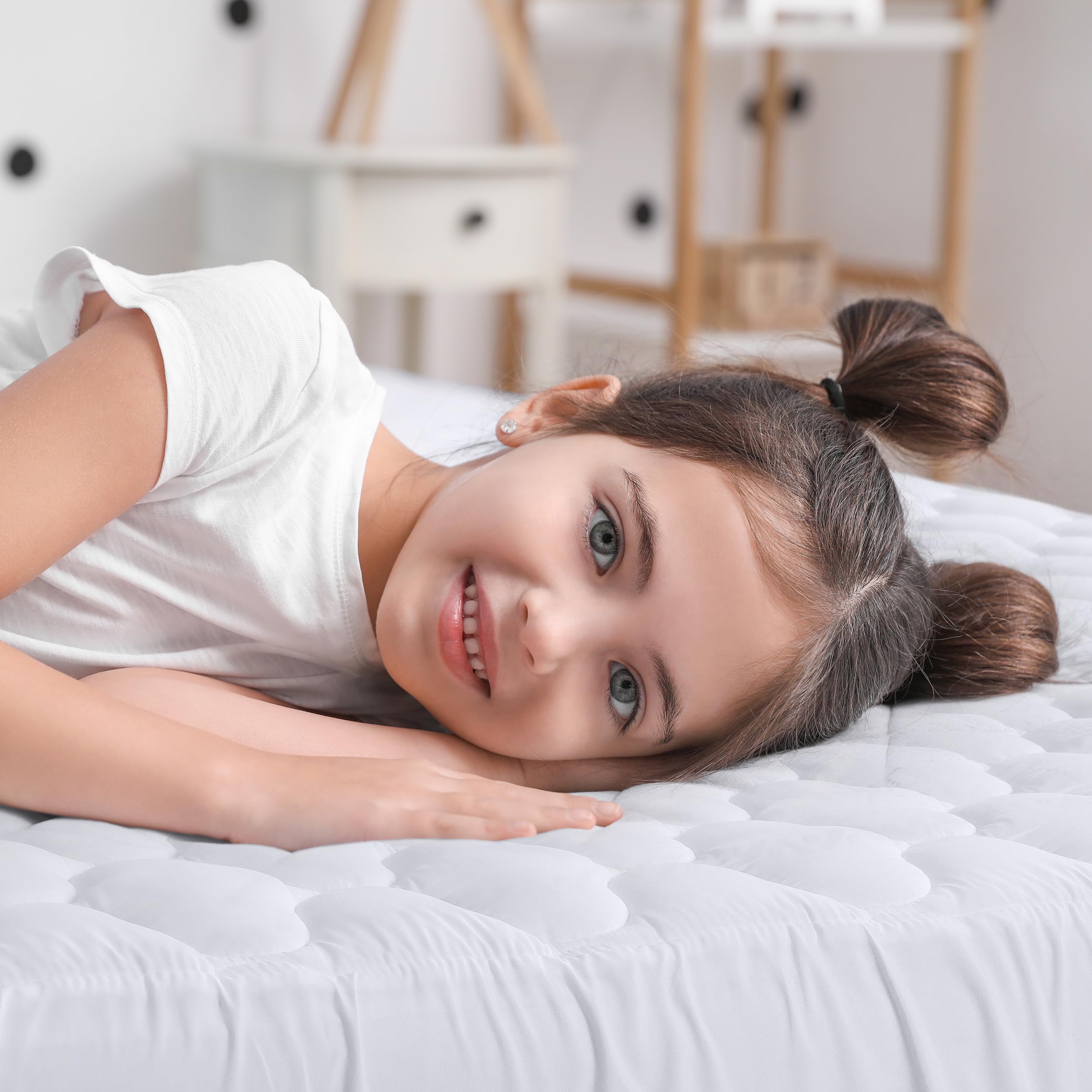 Utopia Bedding 2 Pack Waterproof Mattress Protector, King Mattress Pad, Noiseless Quilted Fitted Cover with Deep Pocket Stretches up to 16 Inches (White)
