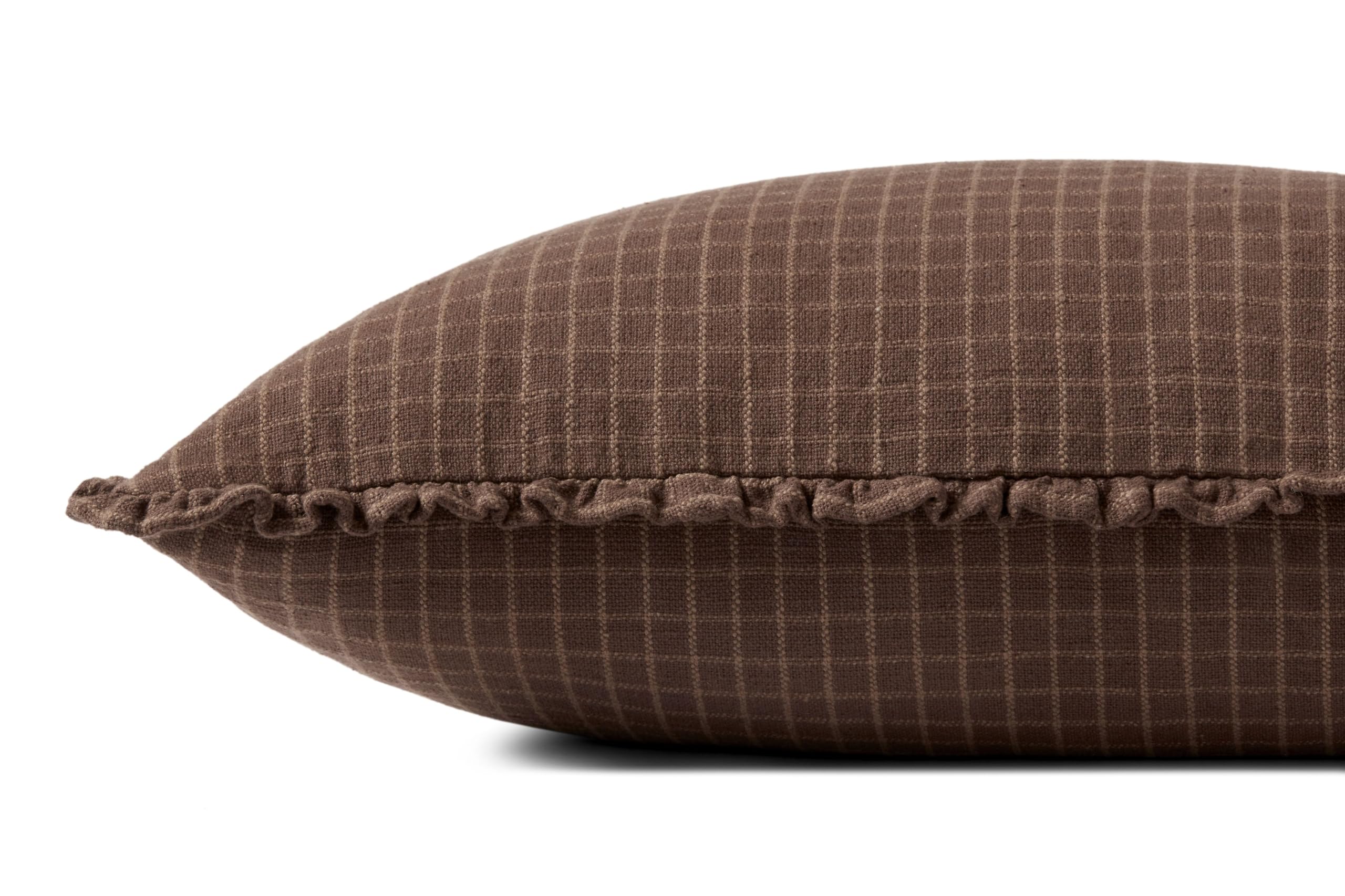 Loloi Chris Loves Julia Dinah Collection PCJ0012 Chocolate/Latte 16'' x 26'' Cover w/Down Pillow
