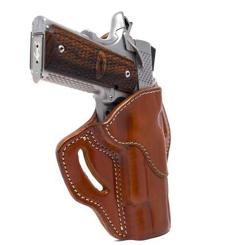 1791 Gunleather 1911 Holster, Right Hand OWB Leather Gun Holster for Belts fits All 1911 Models with 4" and 5" Barrels (Classic Brown)