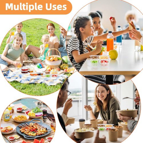 tiaotyu 20 Pack 2 Compartment Snack Containers with Lids – Leak-Proof, Reusable Plastic Snack Packs for Kids & Adults, Divided Small Snack Containers for Lunch, Meal Prep, Dips, Salads