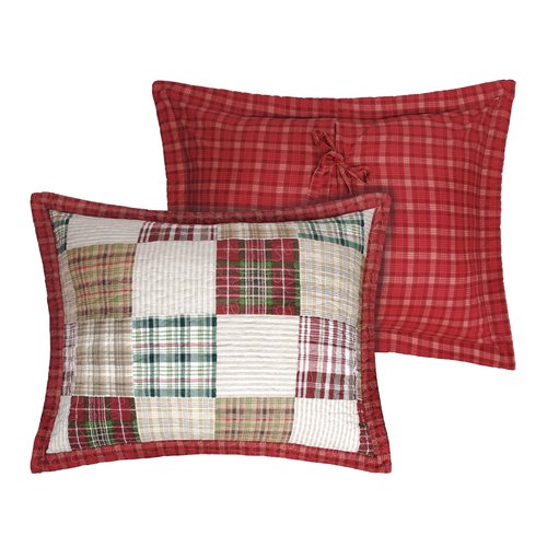 Greenland Home Fashions Oxford Pillow Sham - Standard 20x26-inch, Red