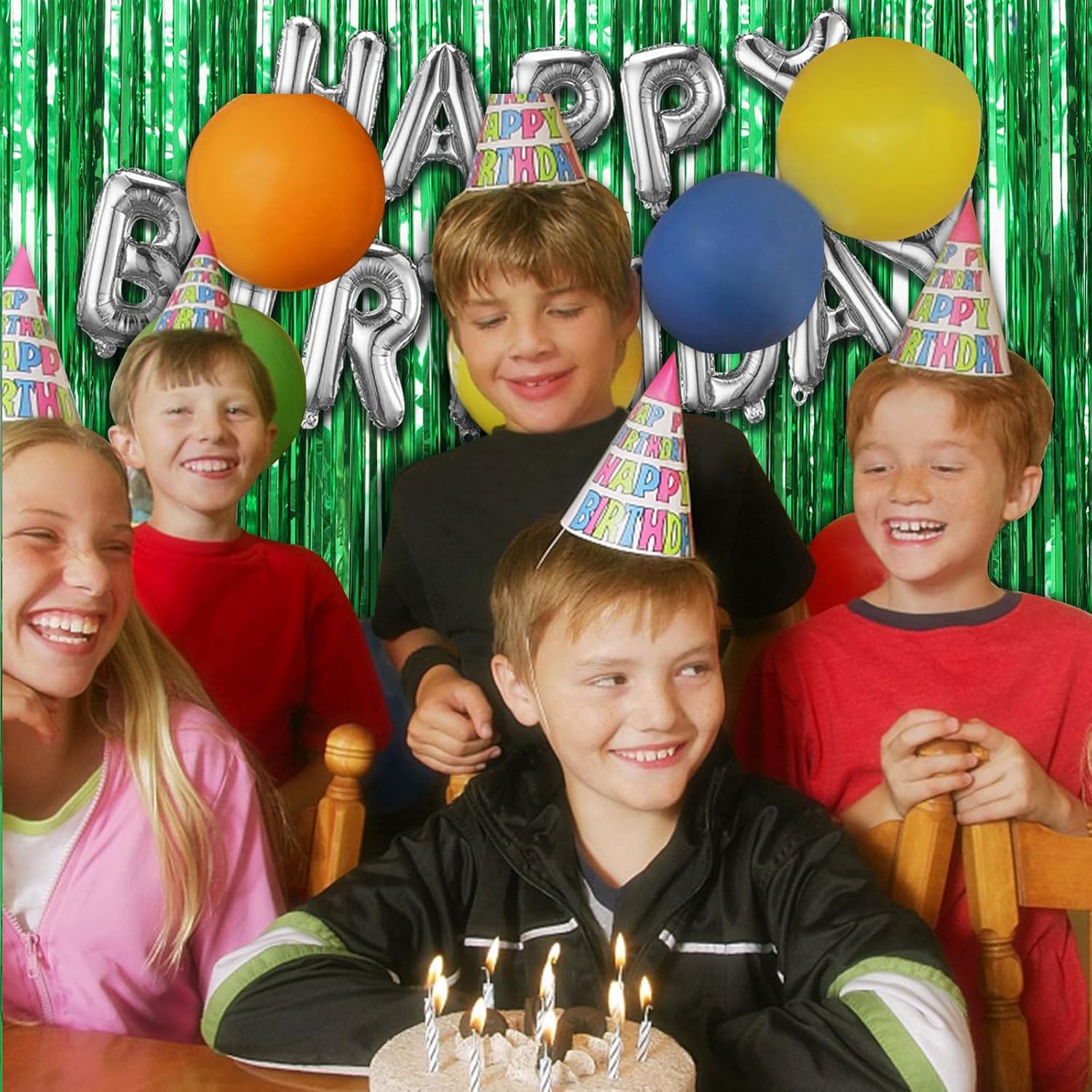 Skiennix 20 Pack Green Streamers - Jungle Party Decorations & Photo Booth Backdrop