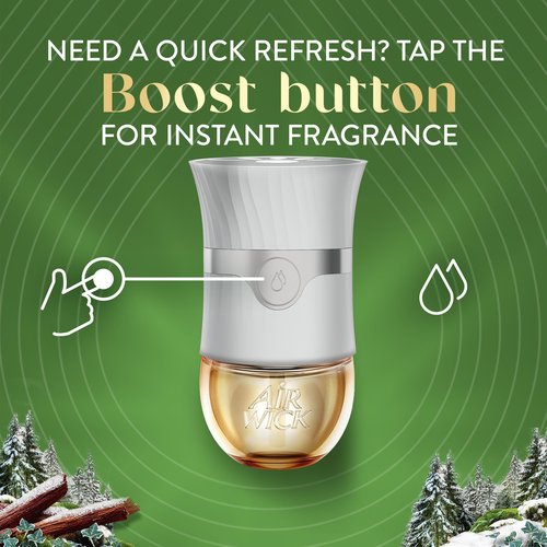 Air Wick Vibrant Plug in Scented Oil Refill, Infused with Essential Oils, Plug in Air Fresheners for Home, Winter Woods & Frosted Ivy, 5 ct