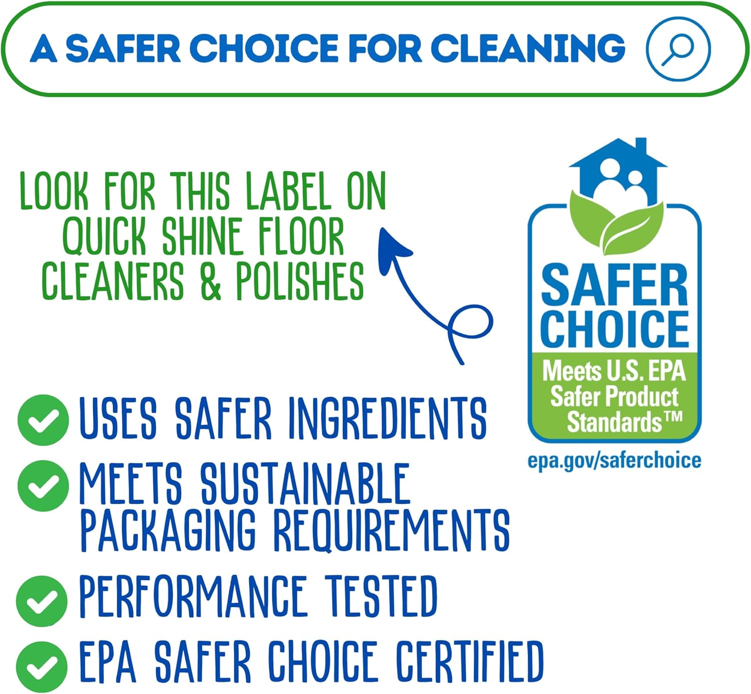 Quick Shine Hardwood Floor Cleaner 64oz - Streak-Free, No Rinse Formula | Perfect for Spray & Vac Mops